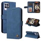 For OPPO Realme 8i Skin Feel Life Tree Metal Button Horizontal Flip Leather Phone Case(Blue) - 1