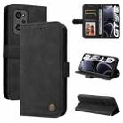 For OPPO Realme GT NEO2 Skin Feel Life Tree Metal Button Horizontal Flip Leather Phone Case(Black) - 1