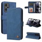 For OPPO Realme GT NEO2 Skin Feel Life Tree Metal Button Horizontal Flip Leather Phone Case(Blue) - 1