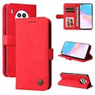 For Huawei Nova 8i / Honor 50 Lite Skin Feel Life Tree Metal Button Horizontal Flip Leather Phone Case(Red) - 1