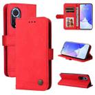 For Huawei Nova 9 / Honor 50 5G Skin Feel Life Tree Metal Button Horizontal Flip Leather Phone Case(Red) - 1