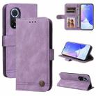 For Huawei Nova 9 / Honor 50 5G Skin Feel Life Tree Metal Button Horizontal Flip Leather Phone Case(Purple) - 1