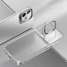 Metal Lens Cover Holder Phone Case For iPhone 13 mini(White) - 1