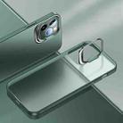 Metal Lens Cover Holder Phone Case For iPhone 13 mini(Green) - 1