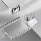 Metal Lens Cover Holder Phone Case For iPhone 12 mini(White) - 1