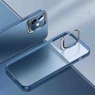 Metal Lens Cover Holder Phone Case For iPhone 12 mini(Blue) - 1