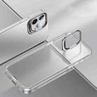 Metal Lens Cover Holder Phone Case For iPhone 12 / 12 Pro(White) - 1