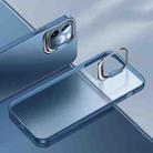 Metal Lens Cover Holder Phone Case For iPhone 12 / 12 Pro(Blue) - 1