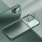 Metal Lens Cover Holder Phone Case For iPhone 12 / 12 Pro(Green) - 1