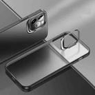 Metal Lens Cover Holder Phone Case For iPhone 12 Pro Max(Black) - 1