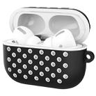 For AirPods Pro Hole Style Silicone Wireless Earphone Protective Case(Black White) - 1