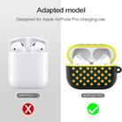For AirPods Pro Hole Style Silicone Wireless Earphone Protective Case(Black Yellow) - 3