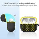 For AirPods Pro Hole Style Silicone Wireless Earphone Protective Case(Black Yellow) - 4