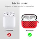 For AirPods Pro Hole Style Silicone Wireless Earphone Protective Case(Red Black) - 3