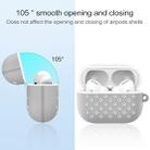 For AirPods Pro Hole Style Silicone Wireless Earphone Protective Case(Grey White) - 4