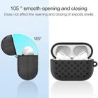 For AirPods Pro Hole Style Silicone Wireless Earphone Protective Case(Grey Black) - 4