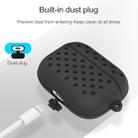 For AirPods Pro Hole Style Silicone Wireless Earphone Protective Case(Grey Black) - 6