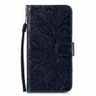For Xiaomi Redmi Note 11 Lace Flower Leather Phone Case with Holder & Card Slots & Wallet & Photo Frame(Dark Blue) - 2