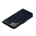 For Xiaomi Redmi Note 11 Lace Flower Leather Phone Case with Holder & Card Slots & Wallet & Photo Frame(Dark Blue) - 5