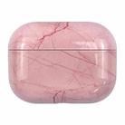 For AirPods Pro 3 Marble Water Sticker Wireless Earphone Protective Case(Pink) - 1