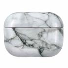 For AirPods Pro 3 Marble Water Sticker Wireless Earphone Protective Case(White Grey) - 1