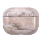 For AirPods Pro 3 Marble Water Sticker Wireless Earphone Protective Case(Light Pink) - 1