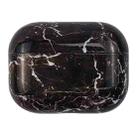 For AirPods Pro 3 Marble Water Sticker Wireless Earphone Protective Case(Black Brown) - 1