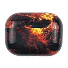 For AirPods Pro 3 Marble Water Sticker Wireless Earphone Protective Case(Black Red) - 1