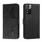 For Xiaomi Redmi Note 11 Pro Feather Pattern Litchi Texture Leather Phone Case with Holder & Card Slots & Wallet(Black) - 1