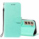 For Samsung Galaxy S22 5G Solid Color Leather Phone Case with Holder & Card Slots & Wallet & Lanyard(Green) - 1