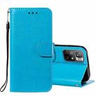For Xiaomi Redmi Note 11 Solid Color Leather Phone Case with Holder & Card Slots & Wallet & Lanyard(Blue) - 1