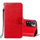 For Xiaomi Redmi Note 11 Pro Solid Color Leather Phone Case with Holder & Card Slots & Wallet & Lanyard(Red) - 1