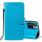 For Xiaomi Redmi Note 11 Pro Solid Color Leather Phone Case with Holder & Card Slots & Wallet & Lanyard(Blue) - 1