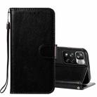 For Xiaomi Redmi Note 11 Pro Solid Color Leather Phone Case with Holder & Card Slots & Wallet & Lanyard(Black) - 1