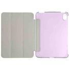 For iPad mini 6 Silk Texture Three-fold Horizontal Flip Leather Tablet Case with Holder(Purple) - 4