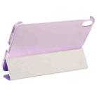 For iPad mini 6 Silk Texture Three-fold Horizontal Flip Leather Tablet Case with Holder(Purple) - 6