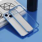 For iPhone 13 mini Electroplated Frosted Phone Case (Navy Blue) - 1
