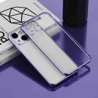 For iPhone 13 mini Electroplated Frosted Phone Case (Purple) - 1