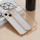 For iPhone 13 Electroplated Frosted Phone Case(Gold) - 1