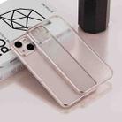 For iPhone 13 Electroplated Frosted Phone Case(Pink) - 1