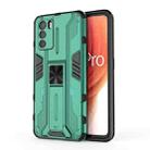 For OPPO K9 Pro Supersonic PC + TPU Shock-proof Phone Case with Holder(Green) - 1