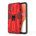 For OPPO K9 Pro Supersonic PC + TPU Shock-proof Phone Case with Holder(Red) - 1