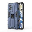 For OPPO Realme GT Neo2 5G Supersonic PC + TPU Shock-proof Phone Case with Holder(Blue) - 1