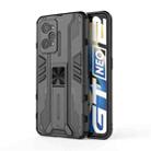 For OPPO Realme GT Neo2 5G Supersonic PC + TPU Shock-proof Phone Case with Holder(Black) - 1