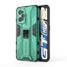 For OPPO Realme GT Neo2 5G Supersonic PC + TPU Shock-proof Phone Case with Holder(Green) - 1