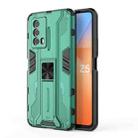 For vivo iQOO Z5 5G Supersonic PC + TPU Shock-proof Phone Case with Holder(Green) - 1