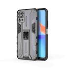 For Honor Play 5T Youth Supersonic PC + TPU Shock-proof Phone Case with Holder(Grey) - 1