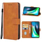 Leather Phone Case For Lenovo K12 Note / Motorola Moto G9 & G9 Play & E7 Plus(Brown) - 1