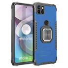 For Motorola Moto G 5G / One 5G Ace Fierce Warrior Series Armor Aluminum Alloy + TPU Phone Case with Ring Holder(Blue) - 1