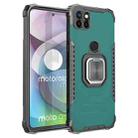 For Motorola Moto G 5G / One 5G Ace Fierce Warrior Series Armor Aluminum Alloy + TPU Phone Case with Ring Holder(Green) - 1